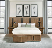 Terrace 2-piece Wall Panel with Nightstand Set Ash Brown Default Title