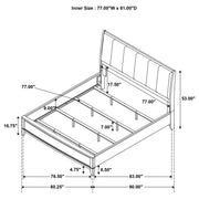 Granada Upholstered Panel Bed Natural Pine