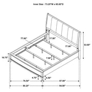 Granada Upholstered Panel Bed Natural Pine