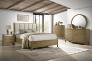 Granada Upholstered Panel Bed Natural Pine