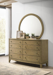 Granada 8-drawer Dresser and Mirror Natural Pine Default Title