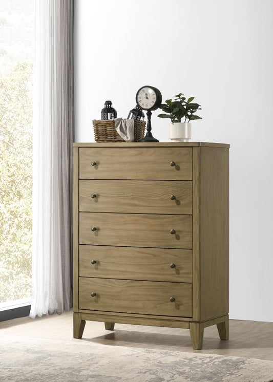 Granada 5-drawer Bedroom Chest of Drawers Natural Pine Default Title