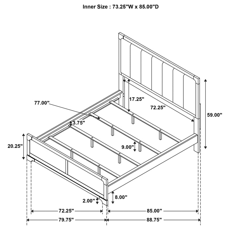 Gran Park 59-inch Panel Bed Dark Cocoa