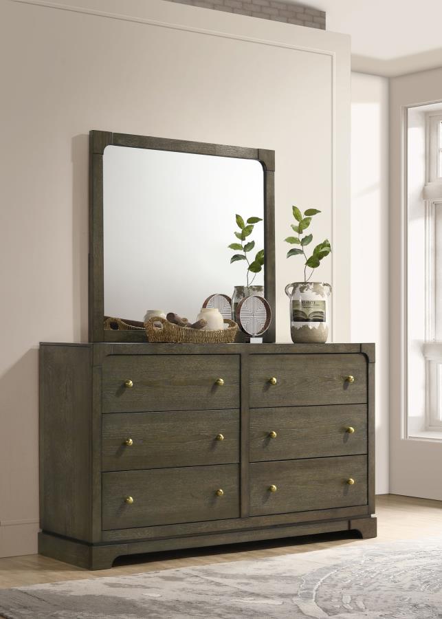 Gran Park 6-drawer Dresser and Mirror Dark Cocoa Default Title