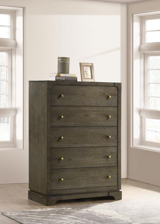 Gran Park 5-drawer Bedroom Chest of Drawers Dark Cocoa Default Title