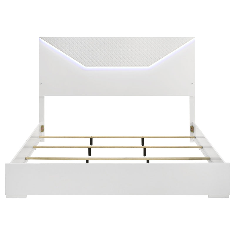 Ives Panel Bed LED Headboard High Gloss