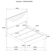 Ives Panel Bed LED Headboard High Gloss