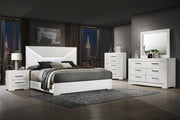 Ives Panel Bed LED Headboard High Gloss