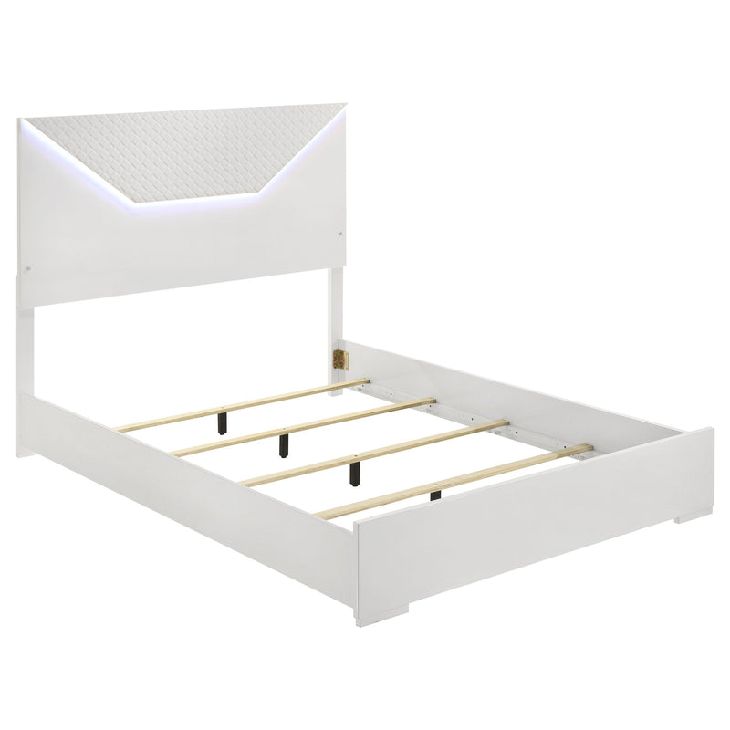 Ives Panel Bed LED Headboard High Gloss