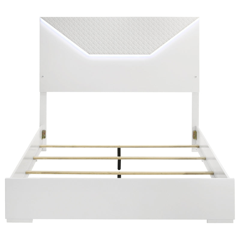 Ives Panel Bed LED Headboard High Gloss
