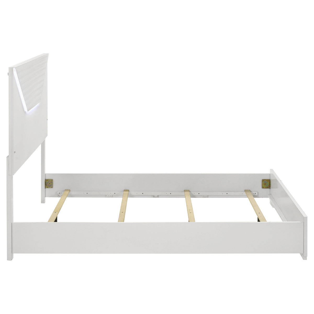 Ives Panel Bed LED Headboard High Gloss