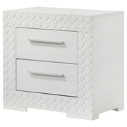 Ives 2-drawer Nightstand Bedside Table High Gloss