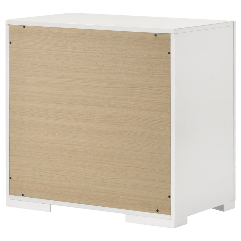 Ives 2-drawer Nightstand Bedside Table High Gloss