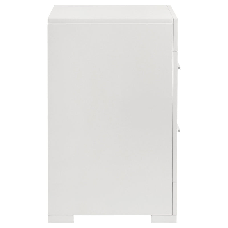 Ives 2-drawer Nightstand Bedside Table High Gloss