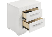 Ives 2-drawer Nightstand Bedside Table High Gloss