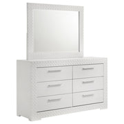 Ives 6-drawer Dresser and Mirror High Gloss