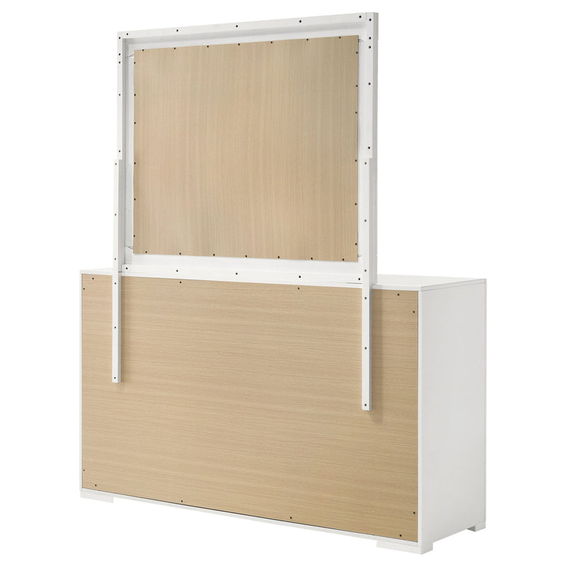 Ives 6-drawer Dresser and Mirror High Gloss
