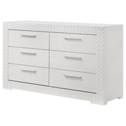 Ives 6-drawer Dresser Cabinet High Gloss