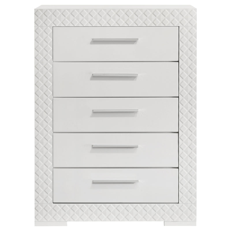 Ives 5-drawer Bedroom Chest of Drawers High Gloss