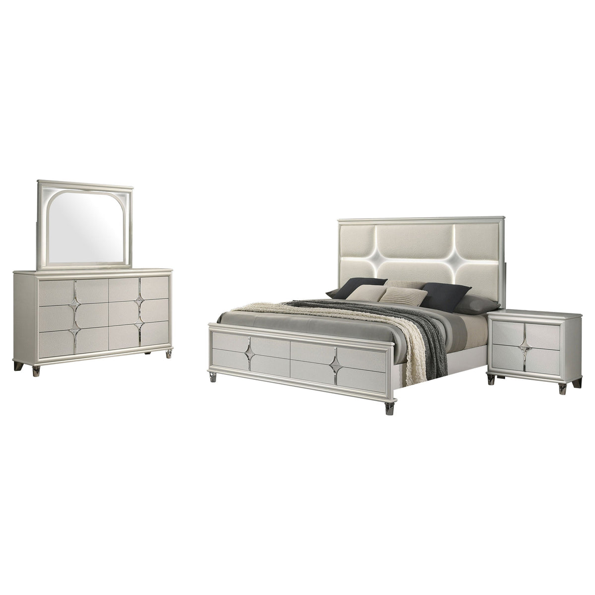 Olivia Bedroom Set Pearl