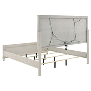 Olivia Panel Bed LED Headboard Pearl