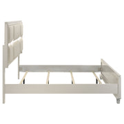 Olivia Panel Bed LED Headboard Pearl