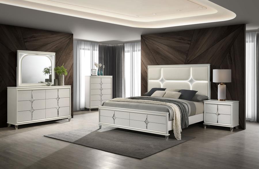 Olivia Bedroom Set Pearl California King 5-piece