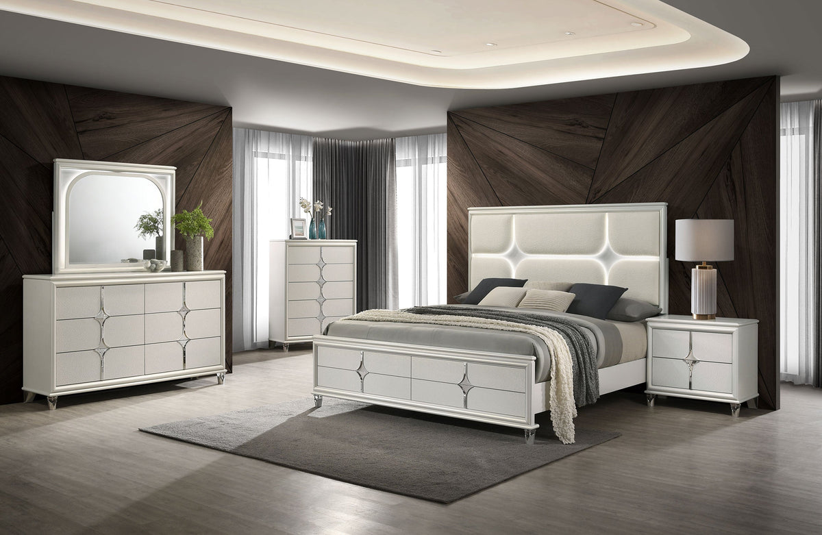 Olivia Bedroom Set Pearl