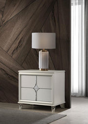 Olivia 2-drawer Nightstand Bedside Table Pearl White Default Title