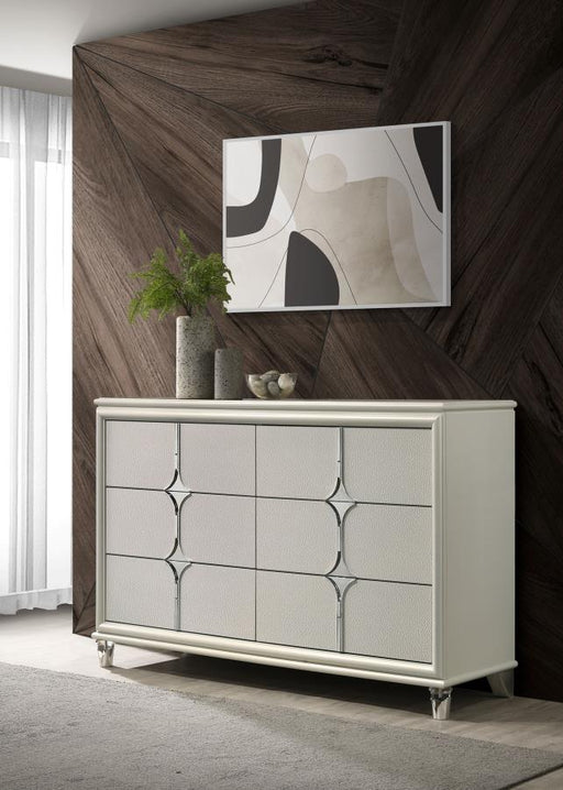 Olivia 6-drawer Dresser Cabinet Pearl White Default Title
