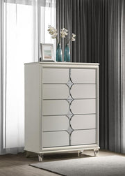 Olivia 5-drawer Bedroom Chest of Drawers Pearl White Default Title
