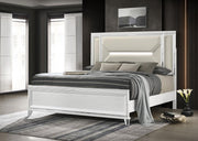 Marmore 64-inch Panel Bed LED Headboard Queen