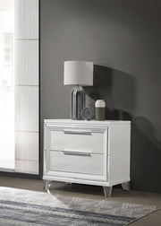 Marmore 2-drawer Nightstand Bedside Table White Default Title