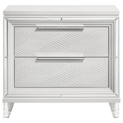 Marmore 2-drawer Nightstand Bedside Table White