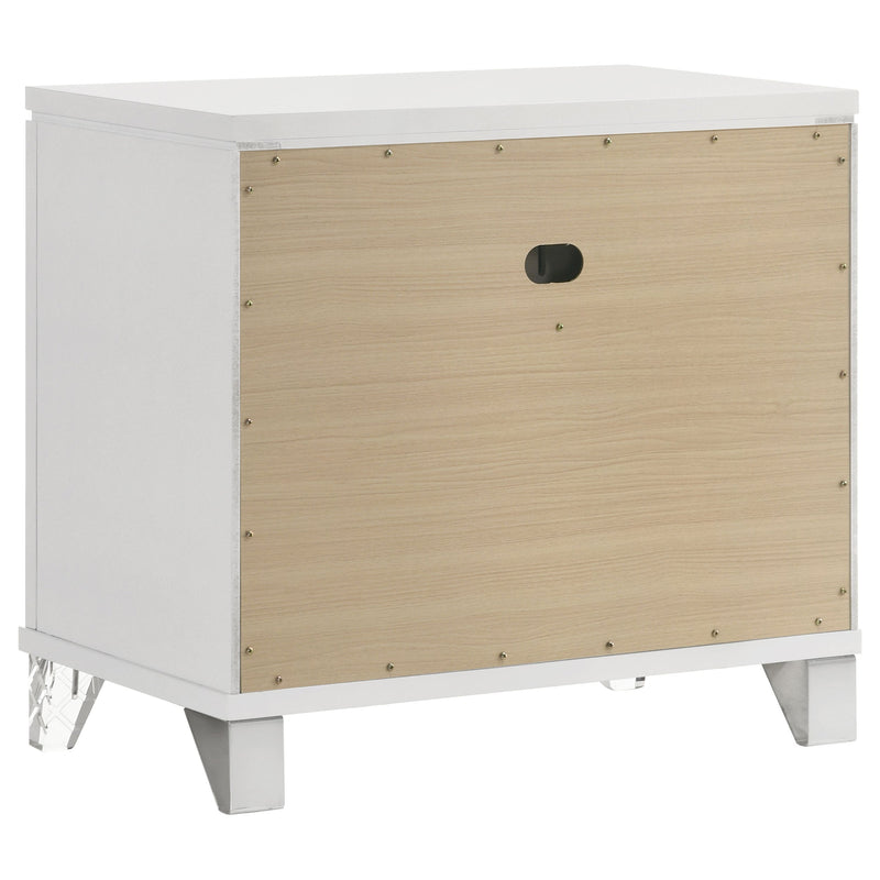 Marmore 2-drawer Nightstand Bedside Table White