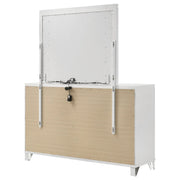 Marmore 9-drawer Dresser and LED Mirror White