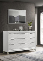 Marmore 9-drawer Dresser Cabinet White Default Title