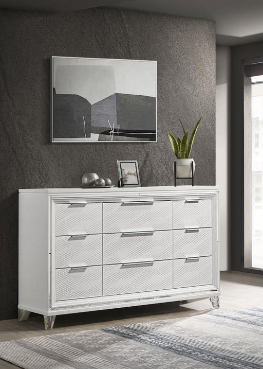 Marmore 9-drawer Dresser Cabinet White Default Title