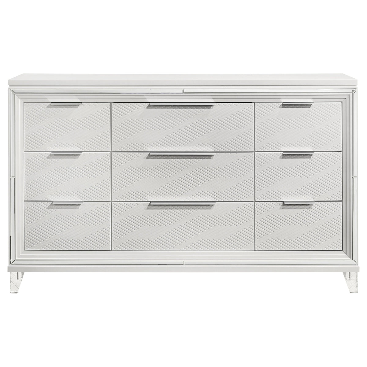 Marmore 9-drawer Dresser Cabinet White