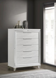 Marmore 5-drawer Bedroom Chest of Drawers White Default Title