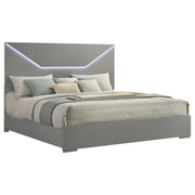 Ives Panel Bed LED Headboard High Gloss