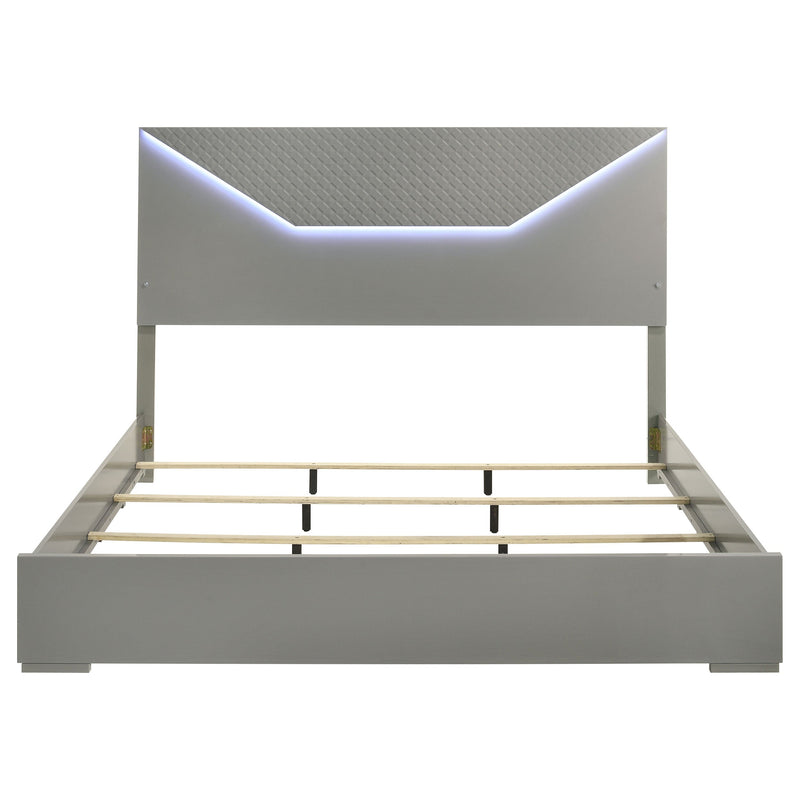 Ives Panel Bed LED Headboard High Gloss