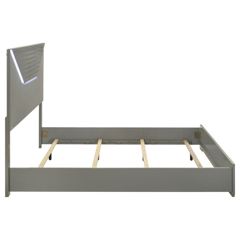 Ives Panel Bed LED Headboard High Gloss