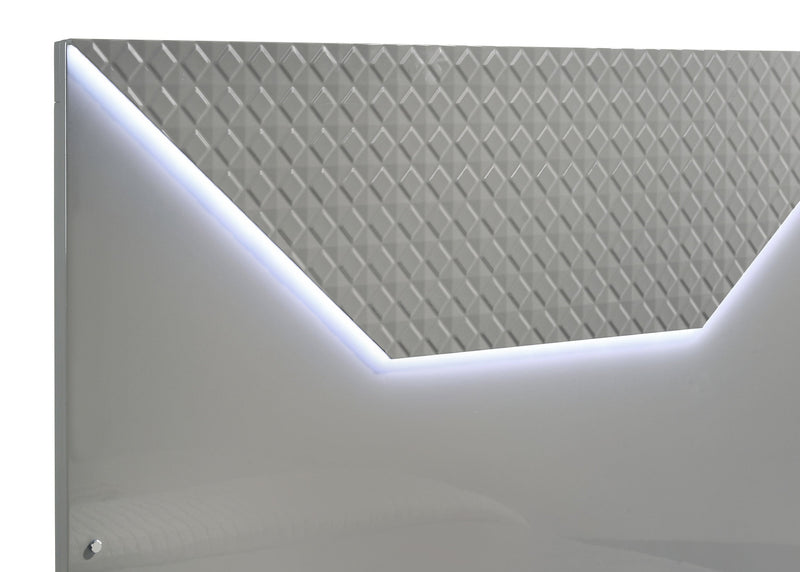 Ives Panel Bed LED Headboard High Gloss
