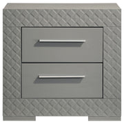 Ives 2-drawer Nightstand Bedside Table High Gloss