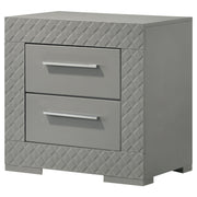 Ives 2-drawer Nightstand Bedside Table High Gloss