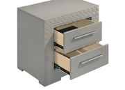Ives 2-drawer Nightstand Bedside Table High Gloss