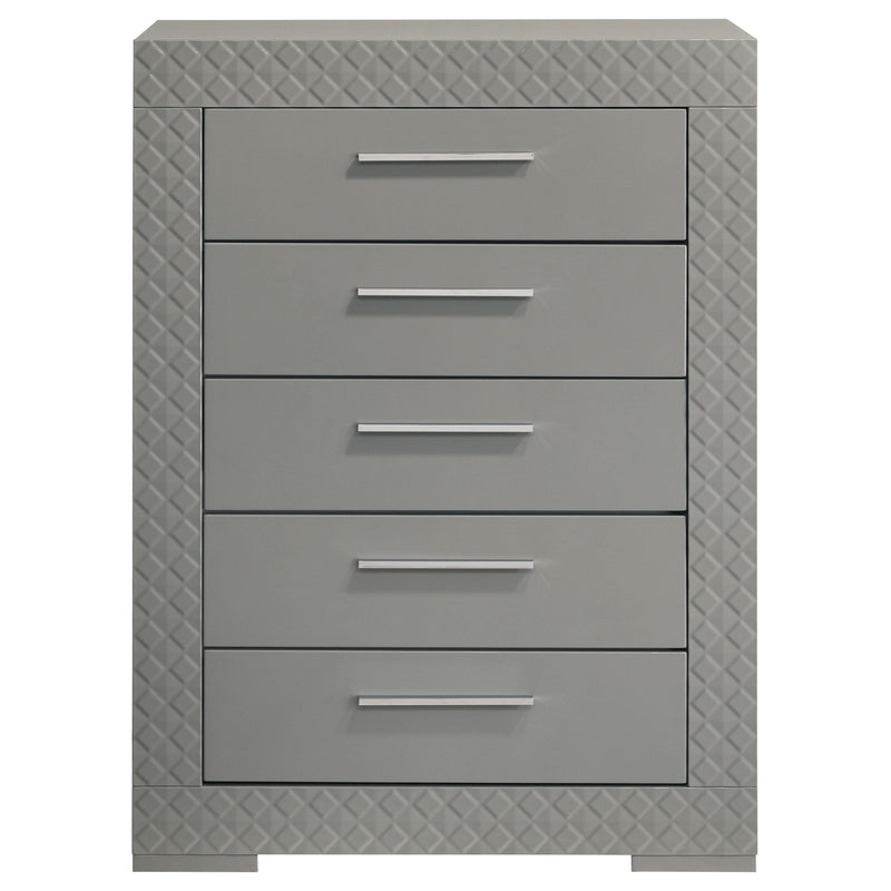 Ives 5-drawer Bedroom Chest of Drawers High Gloss