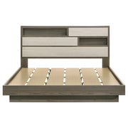 Fenwick Bed Bookcase Headboard Grey Oak