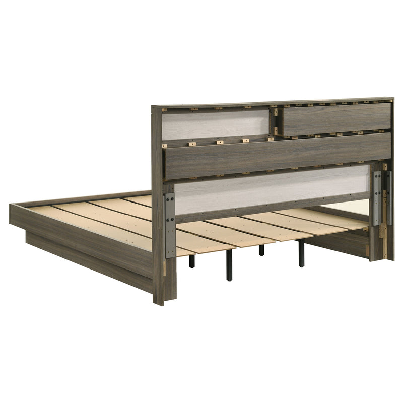 Fenwick Bed Bookcase Headboard Grey Oak